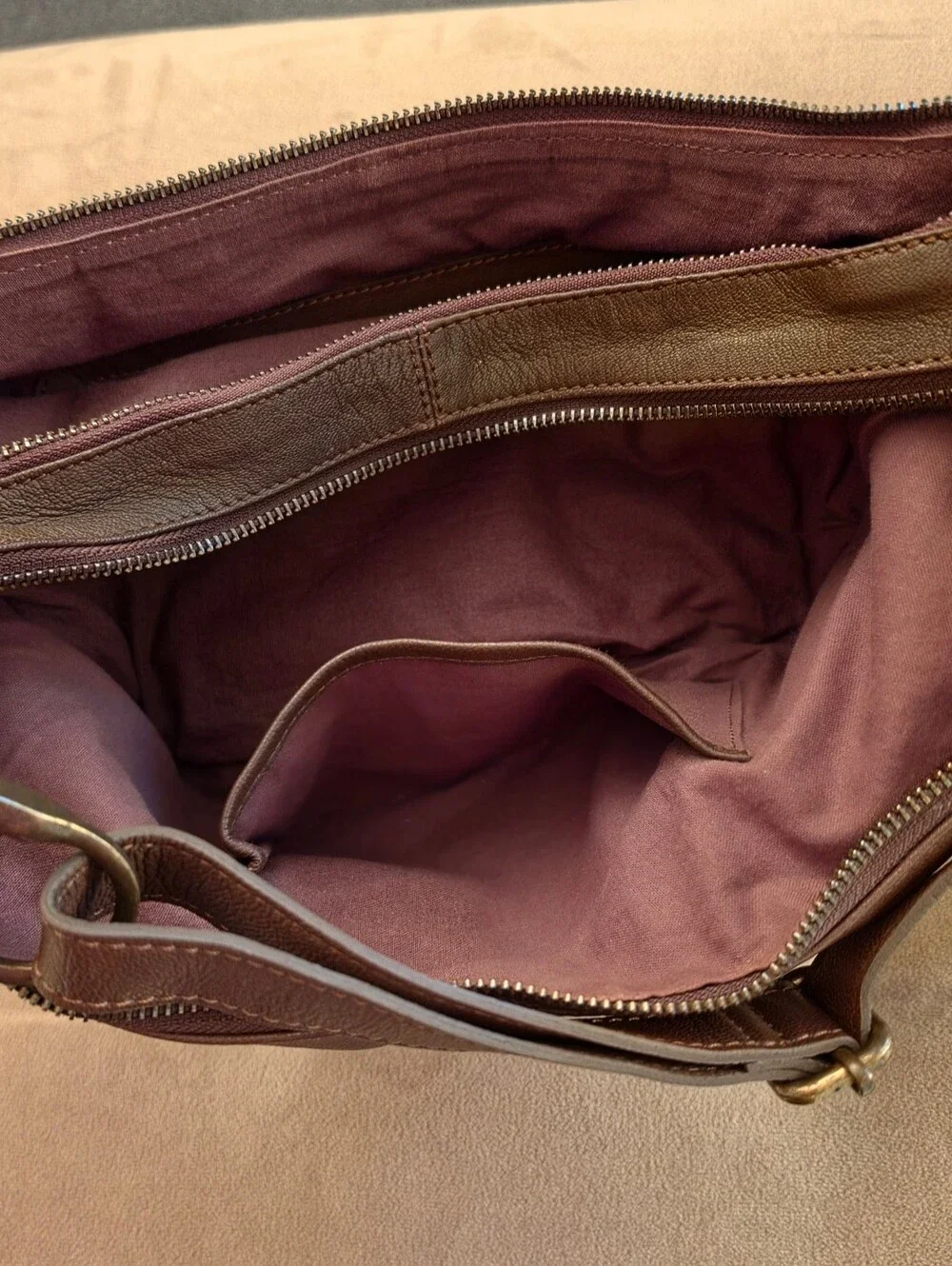 Women's Free People Leather Hobo Bag - Brown